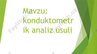 elektrokimyoviy analiz usullari — PPTX