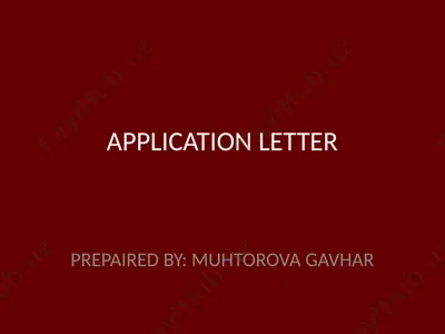 application letter — PPTX