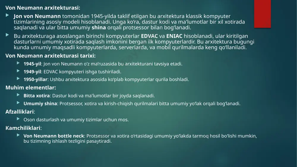 kompyuter arxitekturasi: von neumann va harvard arxitekturalari - Page 4