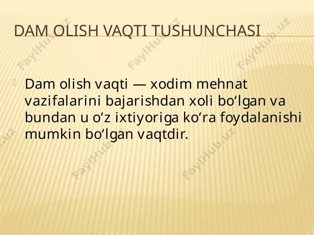 a 228, 245-moddalarida belgilangan cheklashlarga rioya etgan holda amalga oshiriladi.dam olish kunlarida bajarilgan ish uchun kompensatsiya va haq to‘lash ushbu kodeksning 157-moddasiga binoan amalga oshiriladi. 220-moddasi beshinchi qismida: “nogironligi bo‘lgan shaxslarni tungi vaqtdagi ishlarga, shuningdek ish vaqtidan tashqari ishlarga va dam olish kunlaridagi ishlarga jalb qilishga ularning roziligi bilangina, basharti ular uchun bunday ishlar tibbiy tavsiyalarda taqiqlanmagan bo‘lsa, yo‘l qo‘yiladi” deya qayd etilgan; 228-moddada: homilador ayollarni va o‘n to‘rt yoshga to‘lmagan bolasi (o‘n olti yoshga to‘lmagan nogironligi bo‘lgan bolasi) bor ayollarni ularning roziligisiz tungi ishlarga, ish vaqtidan tashqari ishlarga, dam olish kunlaridagi ishlarga jalb qilishga va xizmat safariga yuborishga yo‘l qo‘yilmaydi. shu bilan birga homilador ayollarni va uch yoshga to‘lmagan bolasi bor ayollarni tungi ishlarga jalb qilishga bunday ish ona va bolaning sog‘lig‘i uchun xavf tug‘dirmasligini tasdiqlovchi tibbiy xulosa bo‘lgan taqdirdagina yo‘l qo‘yiladi deya qayd etilgan; 245-modda: o‘n sakkiz yoshga to‘lmagan shaxslarni tungi ishlarga, ish vaqtidan tashqari ishlarga va dam …
