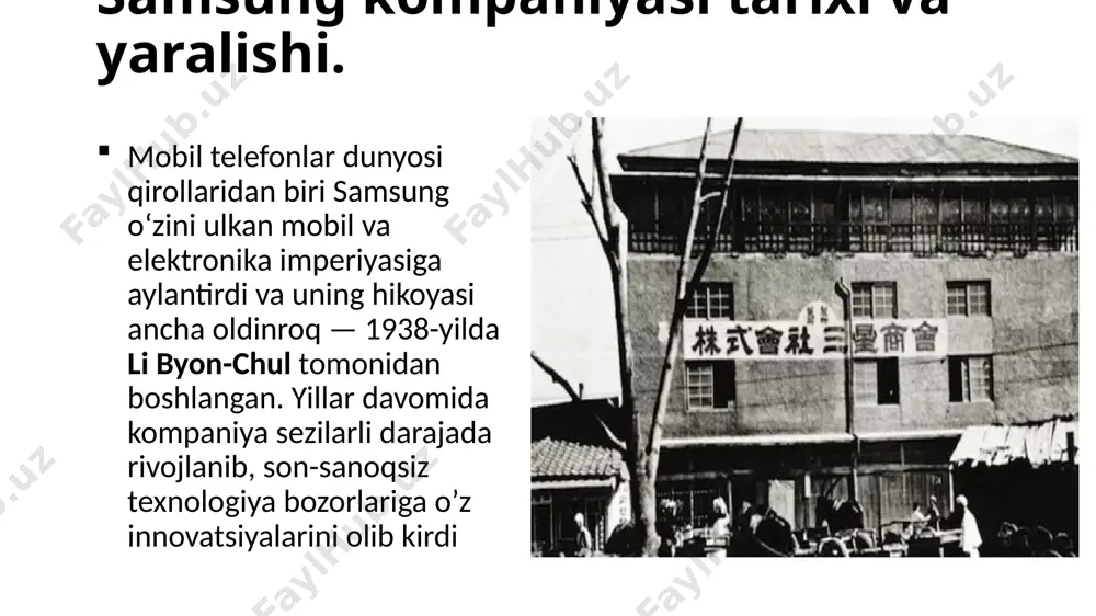fon bo‘lgan. samsung ishlab chiqargan ikkinchi eng muvaffaqiyatli telefon bu butun dunyoda xaridlar soni bo‘yicha 14-o‘rinda turuvchi – galaxy s4'dir. smartfonni 80 mln foydalanuvchi xarid qilgan, bu ko‘rsatkich bilan esa u samsung'ning smartfon sohasidagi o‘z rekordi bo‘ldi. ta’kidlash kerakki, aqlli telefonlar savdosida hozirgacha s4 eng ko‘p sotilganlik reytingida iphone 6, iphone 6 plus va symbian otida ishlovchi nokia 5230 dan keyingi 3-o‘rinni egallab kelmoqda.ya’na bir qiziq ma’lumot samsung kompaniyasi biznesni 2 ming dollar bilan ish boshlagan ekan. samsung kompaniyasi qadriyatlari. samsung mahalliy qonunlar va qoidalarga rioya qilish bilan bir qatorda barcha xodimlarga qat’iy global axloq qoidalarini qo‘llaydi. uning fikricha, axloqiy menejment nafaqat global biznes muhitidagi tezkor o‘zgarishlarga javob berish vositasi, balki mijozlar, aktsiyadorlar, ishchilar, biznes sheriklar va mahalliy jamoalar, shu jumladan turli xil manfaatdor tomonlar bilan ishonchni mustahkamlash vositasidir. dunyodagi eng axloqiy kompaniyalardan biri bo‘lish maqsadida samsung o‘z xodimlarini o‘qitishni va kuzatuv tizimlarini boshqarishni davom ettiradi, shu bilan birga adolatli …
