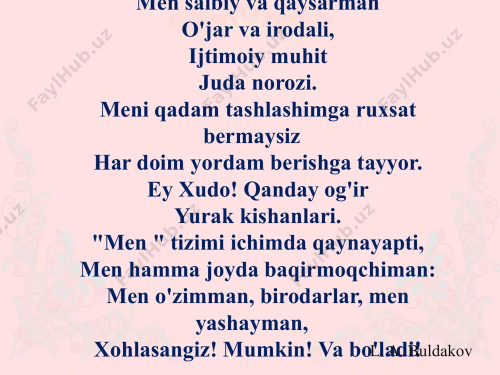 iga ruxsat bering, chunki endi u bola faqat tajribadan o'rganadi. "siz tegolmaysiz" "siz u erga borolmaysiz" "eshitmang, bu sizning quloqlaringiz uchun emas" "ko'rmang, bolalar buni ko'rmasligi kerak" "jim bo'l" "taqiqlash" ular nima qilishlari mumkin ota-onalar ? o'jarlik va injiqlikka unchalik ahamiyat bermang. hujumga e'tibor bering, lekin bolangiz uchun juda ko'p tashvishlanmang. hujum paytida unga yaqin turing va uni tushunayotganingizni his eting. bu vaqtda bolangizga hech narsa singdirishga urinmang - bu foydasiz. so'kish ma'nosiz, kaltaklash sizni yanada hayajonlantiradi. farzandingiz bilan xatti-harakatlaringizda qat'iyatli bo'ling. agar siz "yo'q" desangiz , ushbu fikrda davom eting. farzandingiz jamoat joyida tutqanoq tutsa ham taslim bo'lmang. ko'pincha bitta narsa yordam beradi - uni qo'lidan ushlab, olib boring. isteriya va injiqlik tomoshabinni talab qiladi, begonalarning yordamiga murojaat qilmang: "mana, qanday yomon qiz, ah-ah-ah!" bu bolaga kerak bo'lgan hamma narsa. (kitob, kichik narsa) menda bor . "bu qarg'a derazadan tashqarida nima qilyapti?" "bunday chalg'ituvchi manevrlar injiq odamni qiziqtiradi va …