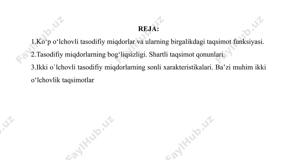 ko‘p o‘lchovli taqsimot. shartli taqsimotlar - Page 2