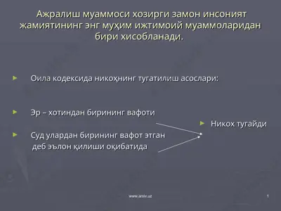 ажралиш муаммоси — PPT