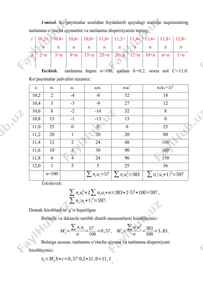 statistik analiz — DOCX