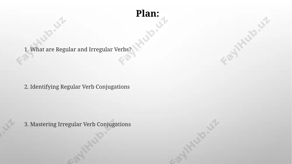 while others, such as "begin" (began, begun), display two distinct forms examples of regular verbs understanding the three main types (simple past, past participle, present participle) of regular verb conjugation is crucial for accurate sentence construction and avoids common grammatical errors involving tense and aspect. regular verbs, comprising approximately 90% of english verbs, follow predictable patterns in their past tense and past participle forms, simply adding "-ed," "-d," or "-t" to the base form, like "walked," "played," and "jumped." identifying regular and irregular verbs regular verbs follow a predictable pattern, adding "-ed," "-d," or "-t" to the base form for past tense and past participle (e.g., walk-walked, play-played). identifying these consistent suffixes is key to recognizing approximately 90% of english verbs as regular. irregular verbs, numbering in the hundreds, exhibit unpredictable changes in their past tense and past participle forms (e.g., go-went-gone, see-saw-seen). memorization is often the most effective strategy …