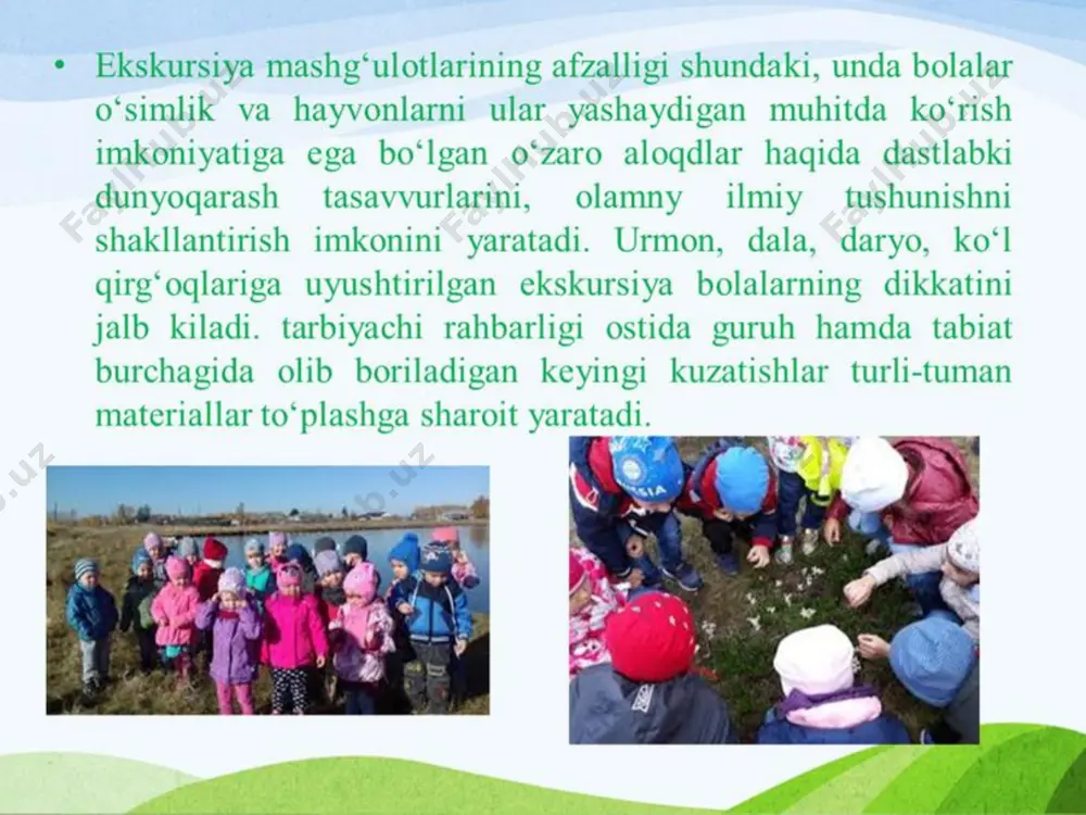 boshlang'ich sinf darslarida ekskursiya darslari - Page 4