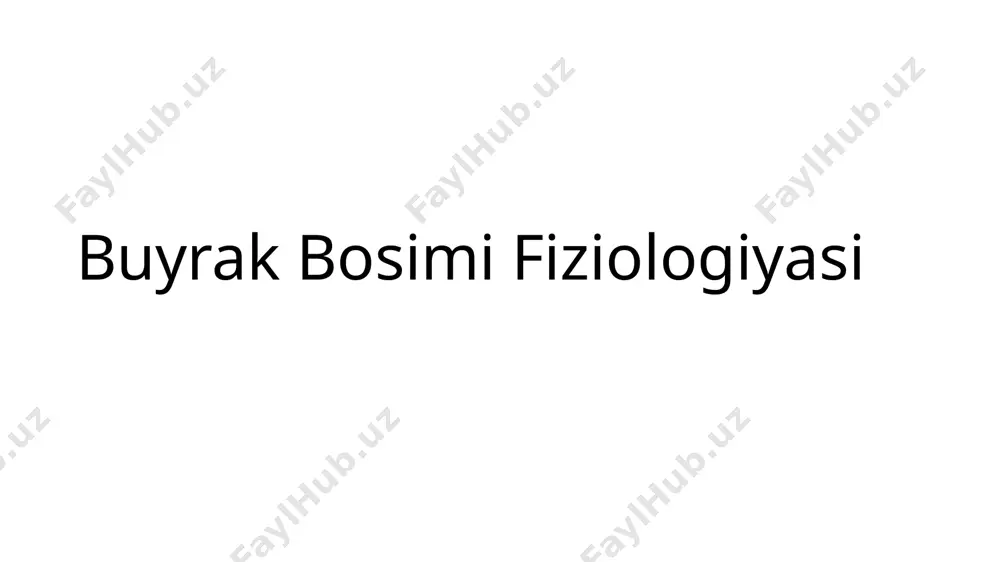 ljigan boʻlishi mumkin. buyrakning yomon sifatli oʻsmalari buyraklarning yomon sifatli oʻsmalari — buyrak toʻqimasining turfa xil yomon sifatli transformatsiyalarini birlashtiradigan kasalliklar guruhidir. onkologik kasalliklarning umumiy massasi ichra buyrak saratoni 2-3% hollarda uchraydi. koʻpincha kasallikdan 40 yoshdan oshgan kishilar aziyat chekishadi. buyrak venalarining tug’ma oʻzgarishlari: ularning kelib chiqishi pastki kovak vena rivojlanishining buzilishi bilan yaqindan bog’lik. oʻng buyrak venasining anomaliyalari (koʻp venalar, gonad venaning oʻngda buyrak venaga quyilishi) kam uchraydi. chunki, koʻrsatilgan vena embriogenez jarayonida koʻrinarli transformatsiyaga uchramaydi. chap buyrak venasining oʻngidan farqi embriologik jihatdan har xil tuzulmalardan tashkil topganligi uchun koʻpincha uning rivojlanishi buziladi: venoz halqa chap chetining ikki uchi saqlanadi (halqasimon chap buyrak venasi), faqat ventral tarmog’i regressiyaga uchraydi, dorsal tarmog’i esa qoladi, shunday qilib, chap buyrak venasi retroaortal joylashadi. regressiya jarayonining buzilishi va sub – hamda suprakardial venoz tizimining oʻnga siljishi natijasida xuddi chap buyrak venasining ekstrakaval quyilishidagiday anomaliya paydo boʻladi. buyraklar quyidagi vazifalarni bajaradi: 1. siydik ajratish …