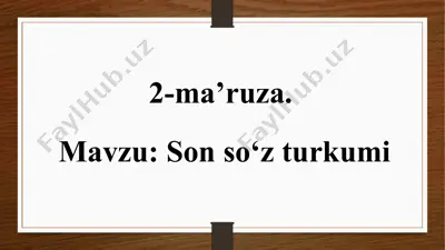 son so‘z turkumi — PPTX