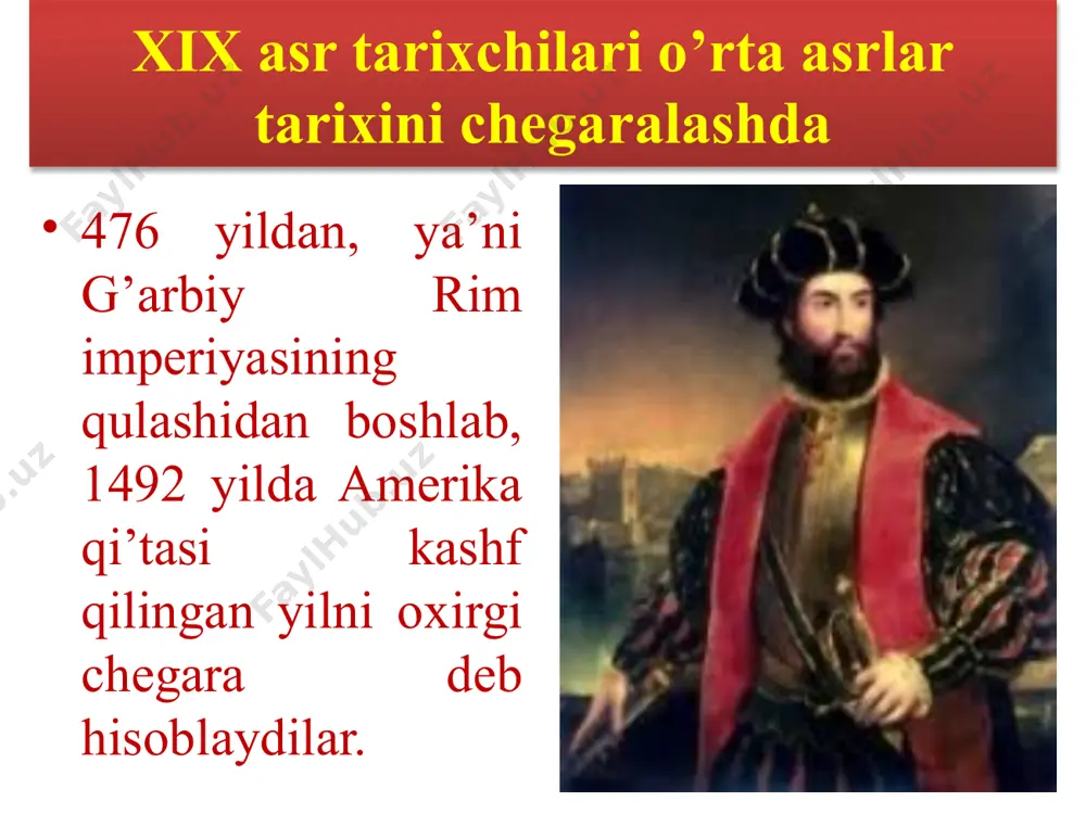 kompusdan foydalana boshlandi; vi asrlarda xitoyda ixtiro qilingan arablar tomonidan olib kelingan qurol, to’plar keyinchalik harbiy kompaniyalarida muhim ro’l o’ynay boshladi; o’rata asrlarda texnika sohasidagi yutuqlar xii asrlarda evropaliklar qog’oz b-n tanishdilar. (aslaida qog’oz 105 yil xitoyda kashf qilingan); metalurgiyada xiv asrlarda balandligi 2-3 metr keladigan eritish pechlari qurila boshlandi; xiv asr 30 yillarida kitob chob qilish u-n dastgoh ixtiro qilindi. olmoniyalik ixtirochi gutenburg mavjud texnologiyani takamillashtirgan. ungacha xitoyda xi asrda yoq kitob bosish dasgohi yasalgan. lekin yozuvining murakkabligi bu texnalogiyani tarqalish imkonini bermagan. marko polo o’z sayohatlari davomida bu g’oyani 1295 yilda evropaga olib kelgan; 1500 yilda evropadagi 250 ta shaharda kitob bosish ustaqonalari bo’lgan; bu ixtiro orqali evropada 1500 yilga kelib 20 milyon kitob chop qilingan; 1600 yilda birinchi gazeta chop qilindi; og’ir sovut ixtiro qilingan (aybalet quro xiv asrda porixni ixtirochi bertxol shvartsning nomi b-n bog’laydilar galileo galilei 1564-1642 11564. galiley 1564-yili italiyaning piza shahrida tavallud topdi. …