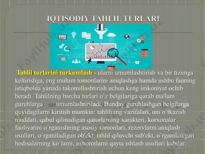 tahlil turlarini turkumlash — PPTX