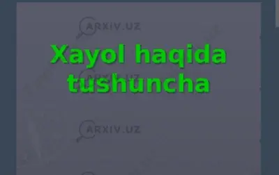 hayol haqida tushuncha — PDF