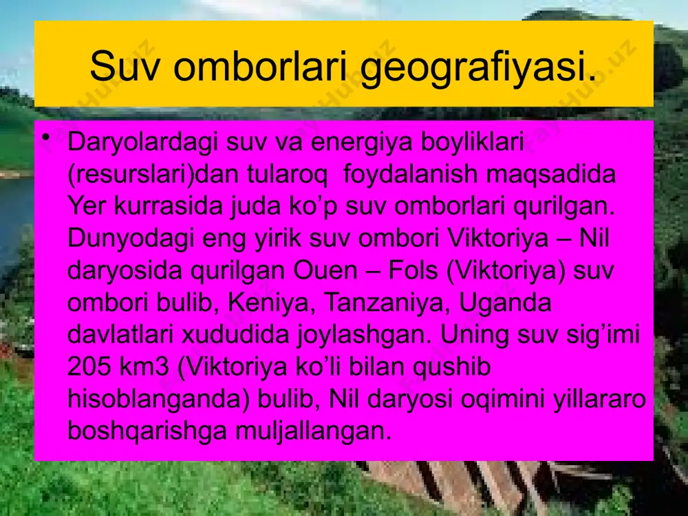 suv omborlari va ularning ahamiyati - Page 5
