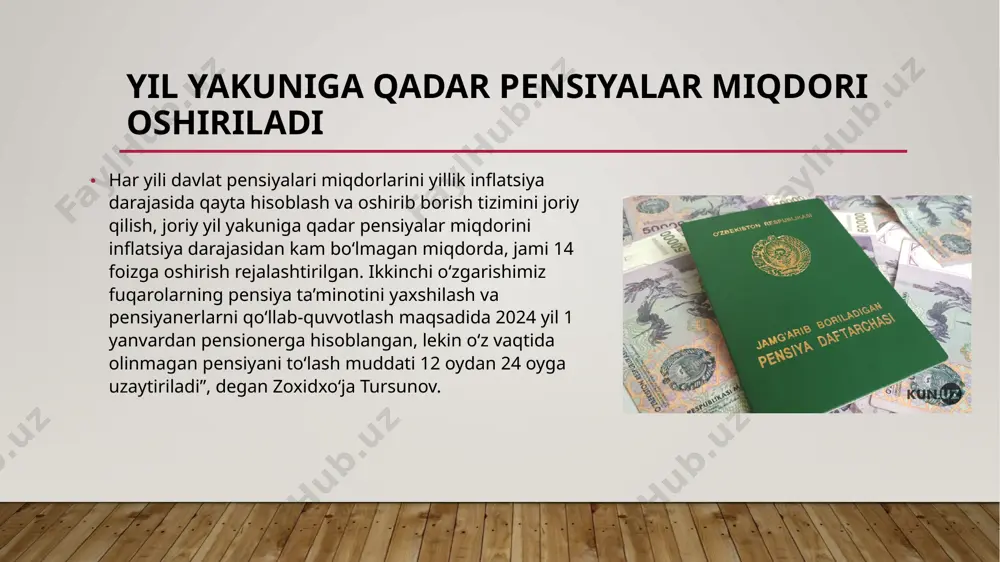 dan ziyod to‘g‘ridan to‘g‘ri investitsiyalari jalb qilindi. uchrashuv yakunida air producs kompaniyasining o‘zbekiston uchun qiymati 10 milliard dollardan ziyod bo‘lgan yangi investitsiya dasturini amalga oshirish bo‘yicha kelishuvlar almashildi. gulnora karimovaning qaytarilgan boyliklari o‘zbekistonda bolalar o‘limini kamaytirishga yo‘naltiriladi karimova shveytsariyaga noqonuniy olib chiqib ketgan aktivlarni qaytarish bo‘yicha bmt shafeligida tuzilgan fondning qarori bilan, mablag‘larning 43,5 mln dollarlik qismi o‘zbekistonda chaqaloqlar o‘limini kamaytirishga qaratilgan loyihani moliyalashtirishga sarflanadi. qayd etilishicha, loyihaning asosiy maqsadlaridan biri – kam vaznli chaqaloqlarning omon qolish darajasini hozirgi 75 foizdan 90 foizga oshirishdan iborat. 7 oy muqaddam poraxo‘rligi aytilgan davlat mulozimi shu davlat muassasasiga direktor etib tayinlandi sog‘liqni saqlash vaziri amrillo inoyatov shu yil fevral oyi boshida o‘tkazgan tanqidiy yig‘ilishda “farmatsevtika mahsulotlari xavfsizligi markazi” davlat muassasasining maxsus raqamli markirovkalashni joriy etish bo‘limi boshlig‘i agzam nortoyevni “firmalardan bir dori uchun 1000 dollargacha pul undirib keladi” degan edi. oradan 7 oy o‘tib, shu shaxs ushbu tashkilotga aynan inoyatovning buyrug‘i bilan direktor …