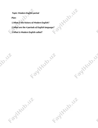 modern english period — DOC