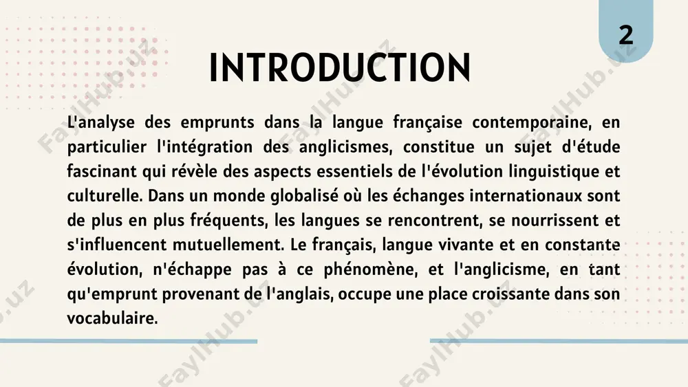 analyse des emprunts dans la langue française contemporaine: origine et intégration des anglicismes - Page 3