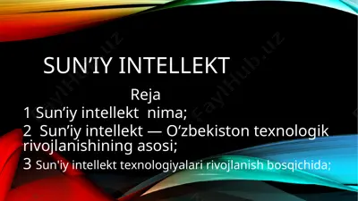 sun’iy intellekt — PPTX