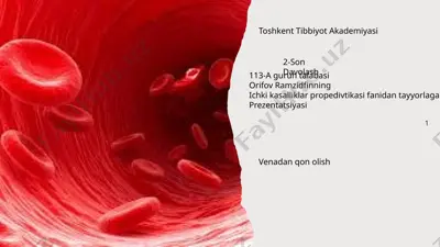 venadan qon olish — PPTX