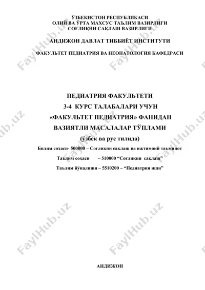 "vaziyatli masalalar toplami" — DOCX