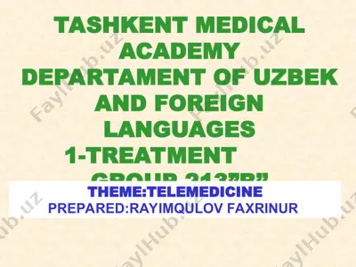 tashkent medical academy — PPT