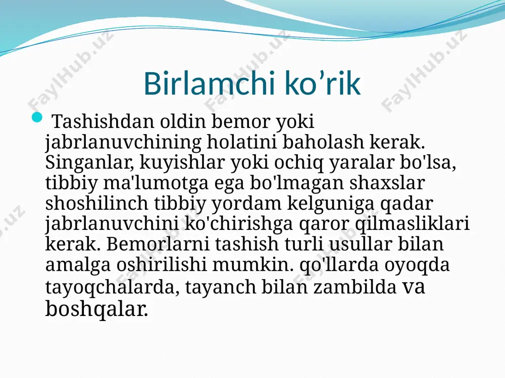 bemorlarni tashish (bemorlarni transpartirovka) - Page 3