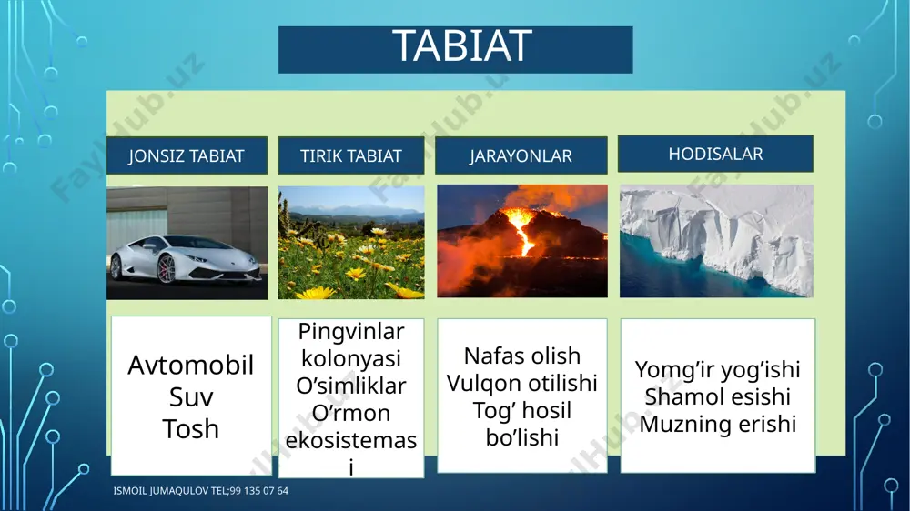 "tabiiy fanlardan" tayyorlagan slayd - Page 3