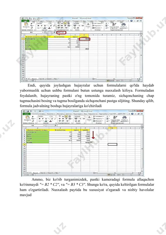 amiz: "= d2 / d7". agar formulani oldingi vaqt singari boshqa satrlarga nusxalashga harakat qilsak, biz to'liq qoniqarsiz natijaga erishamiz. ko'rib turganingizdek, jadvalning ikkinchi qatorida allaqachon formulalar mavjud "= d3 / d8", ya'ni ko'chirilgan chiziq bo'yicha yig'indisi bilan katakka bog'lanishni emas, balki jami uchun javobgar bo'lgan uyali havolani. d8 - bu mutlaqo bo'sh katak, shuning uchun formulada xato bo'ladi. shunga ko'ra, quyidagi satrdagi formula d9 uyasiga va boshqalarga murojaat qiladi. ammo biz d7 katakchasiga havolani saqlashimiz kerak, bu erda nusxa olish paytida ularning umumiy soni joylashgan va mutlaq havolalar bunday xususiyatga ega. 2. havolalar asosida kitobni avtomatlashtirish. shunday qilib, bizning misolimiz uchun, bo'linuvchi nisbiy bog'lovchi bo'lishi kerak va jadvalning har bir satrida o'zgarish bo'lishi kerak va dividend doimiy ravishda bitta katakka murojaat qiladigan mutlaq aloqa bo'lishi kerak. foydalanuvchilarda nisbiy havolalar yaratishda muammolar bo'lmaydi, chunki microsoft excel-dagi barcha havolalar odatiy bo'lib nisbiy bo'ladi. ammo, agar siz mutlaq bog'lanishni amalga oshirishingiz kerak …