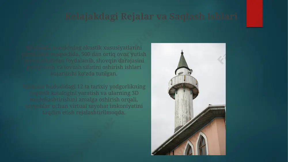 norboʻtabi madrasa va masjidining tarixi va me’morchiligi taqdimoti - Page 5