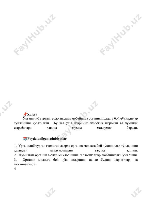 organik moddalar va geologik davr - Page 5