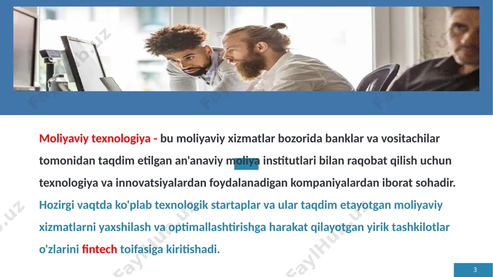anklari tomonidan fondlar xizmatining tashkil etilishi bilan sodir bo'ldi. ushbu dastlabki elektron pul o'tkazmalari tizimi a'zo banklar o'rtasida xavfsiz pul o'tkazmalarini osonlashtirish uchun telegraf liniyalaridan foydalangan, bu elektron pulning birinchi ixtirolaridan birini belgilab beradi. 9 1950-yillar iste'molchilar moliyaviy xizmatlarning yangi davrini boshladi. diners club international 1950 yilda birinchi universal kredit kartani taqdim etdi, bu iste'mol xarajatlari va kreditlarini qayta shakllantiradigan hal qiluvchi daqiqadir. bu yangilik 1958 yilda american express kartalari va 1959 yilda bankamericard (keyinchalik visa) ning ishga tushirilishiga zamin yaratib, kredit karta sanoatini yanada kengaytirdi. 10 1960 va 1970 yillar moliyaviy texnologiyalarning kelajagini shakllantirgan bir qancha innovatsion o'zgarishlar bilan analogdan raqamli moliyaga o'tishning boshlanishini belgiladi. 1967 yilda barclays londonda dunyodagi birinchi bankomatni taqdim etdi, bu naqd pul va asosiy bank xizmatlaridan foydalanishda inqilob qildi. avtomatlardan ilhomlangan bankomat o'z-o'ziga xizmat ko'rsatish banki yo'lida muhim qadam bo'ldi. fintech infratuzilmasi 1968 yilda buyuk britaniyada banklararo kompyuter byurosining tashkil etilishi bilan rivojlanishda davom …