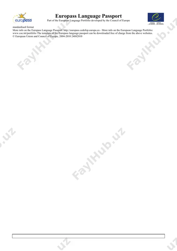 europass language passport - Page 2