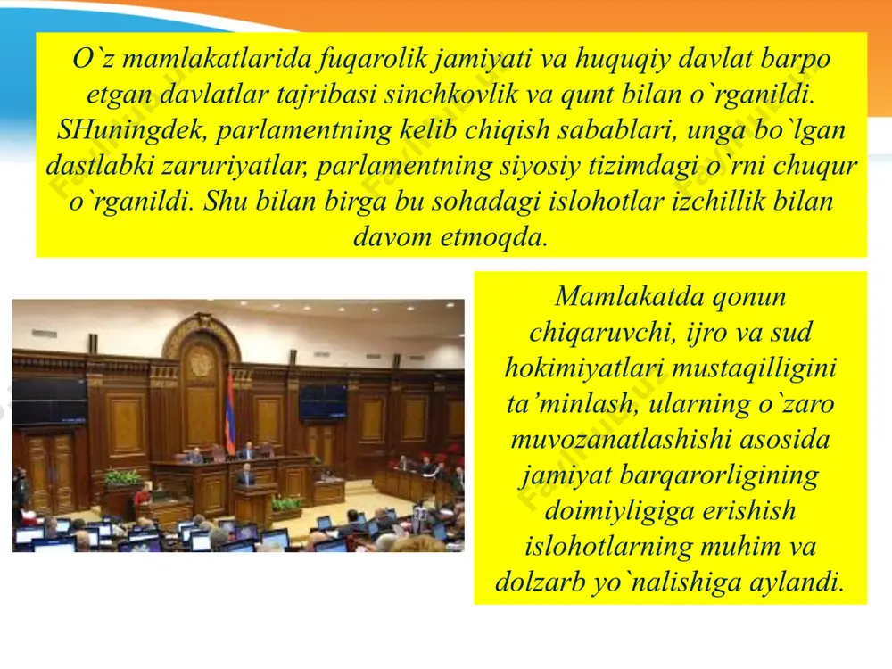 parlamentning siyosiy tizimdagi o'rni va roli - Page 5