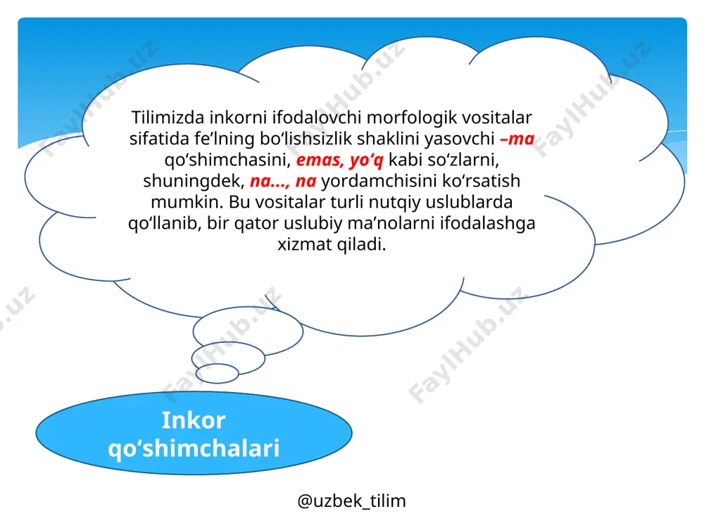 inkor ifodalovchi morfologik vositalar uslubiyati - Page 4