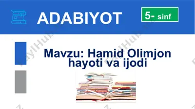 hamid olimjon hayoti va ijodi — PPTX