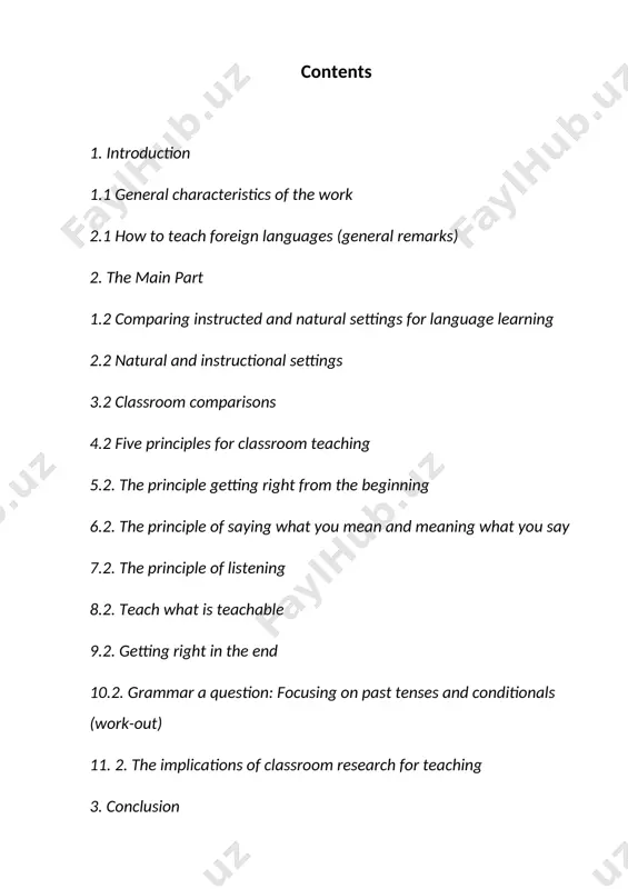 ogical trends. sometimes they are said to be based on recent developments in language acquisition theory and research. for example, one approach to teaching may emphasize the value of having students imitate and practise a set of correct sentences while another emphasizes the importance of encouraging 'natural' communication between learners. how is a teacher to evaluate the potential effectiveness of new methods? one important basis for evaluating is, of course, the teacher's own experience with previous successes or disappointments. in addition, teachers who are informed about some of the findings of recent research are better prepared to judge whether the new proposals for language teaching are likely to bring about positive changes in students' learning. our graduation paper is about how english language can be learned at classrooms on the bases of new pedagogical technologies with having taking into consideration the national aspect, i.e. influencing native uzbek language and typical …