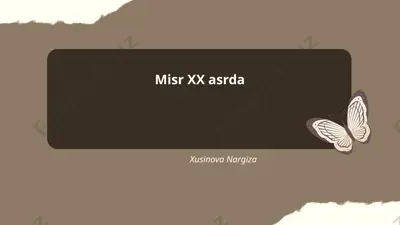 misr xx asrda iqtisodiyoti — PPTX