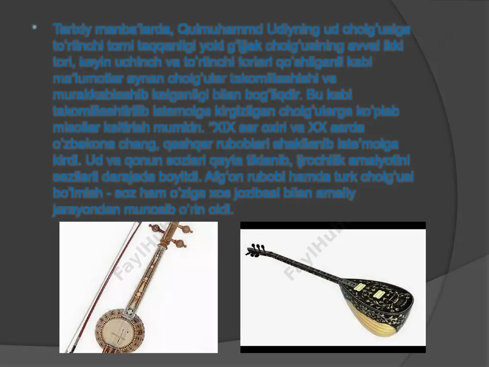 o’zbek xalq cholg’ularida ijro imkoniyatlari, tovush hosil qilish vositalari - Page 5