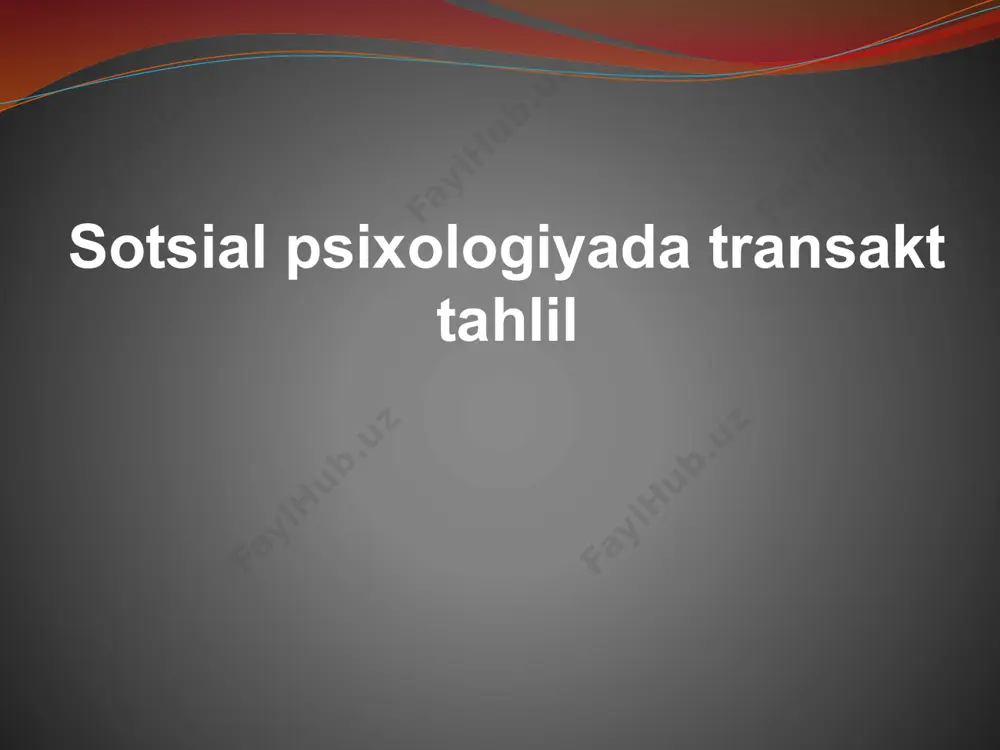ktsion tahlilning o'ziga xos xususiyatlari ham mavjud bo'lib, ular uni psixologik nazariya va amaliyotning mustaqil yo'nalishi sifatida ko'rib chiqishga imkon beradi. 3 shunday bo'ldiki, e. bern rossiyadagi eng mashhur gumanistik psixologdir. "odamlar o'ynaydigan o'yinlar", keyin "salom" degandan keyin nima deysiz" kabi kitoblar, ehtimol, amaliy psixologiyaga oid birinchi kitoblar bo'lib, ular kastaneda va daniil andreevlar bilan birga fotonusxalarda tarqatilgan va juda keng jamoatchilik tomonidan o'qilgan. mashhur rus psixoterapevti m. papush e. bernning kitoblaridan biriga yozgan so'zida bernga bo'lgan "endemik" ehtiros haqida yozadi. ittifoqning barcha burchaklarida, liepajadan vladivostokgacha, ular ego holatlarini aniqlab, "o'yinlar" va "stsenariylarni" tahlil qilishga harakat qilishdi. biroq, ko'pincha bu hech narsaga olib kelmadi; tahlil qilishga urinishlardan so'ng, o'zaro ayblovlar paydo bo'ldi ("siz men bilan o'ynayapsiz!") va umidsizlik ("bu mening stsenariyim!"). freyd psixoanaliziga o'xshash bernian terapiyasi analitikdir va tranzaktsion tahlilni o'tkazish uchun mijozdan o'zining kontseptual apparatini biroz - o'ziga xos va juda tor - o'zlashtirish talab etiladi. bern mijozi tranzaktsion …