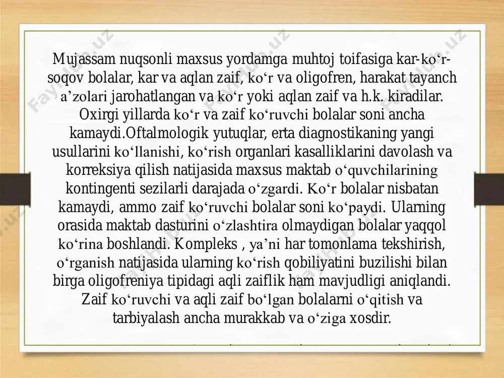 mujassam nuqsonli anomal bolalar va ularning ta’rifi - Page 5