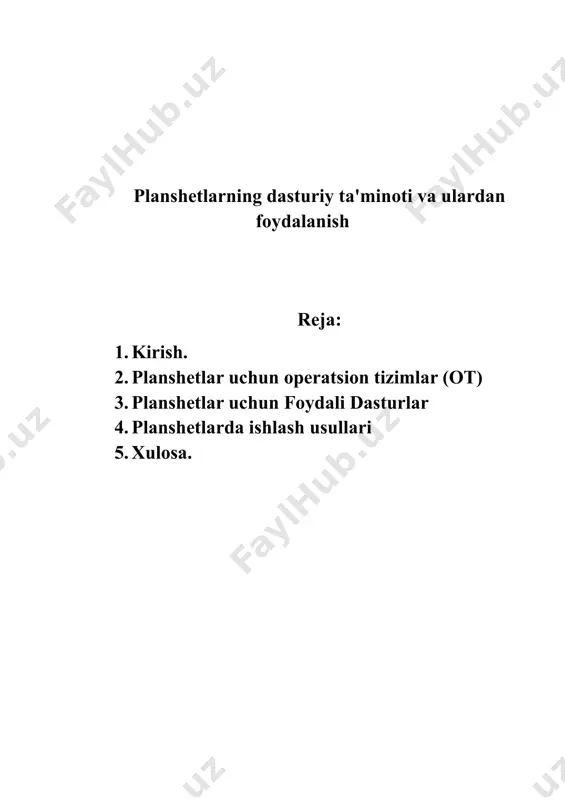 jumladan, mobil telefonlar, smart-televizorlar, avtomobil navigatsiya tizimlari va boshqalarni amalga oshiradi, balki u maxsus operatsion tizimdir. tizim resurslarini iste'mol qilish nuqtai nazaridan mobil qurilmalar uchun ishlab chiqilgan. bu mobil qurilmalar uchun maxsus ishlab chiqilgan operatsion tizim bo'lib, tizim resurslarini iste'mol qilish va inson-kompyuter o'zaro ta'sirini loyihalashda afzalliklarga ega va u an'anaviy va istiqbolli afzalliklardan barcha turdagi afzalliklarni oladigan operatsion tizimdir. bundan tashqari, u google qidiruv, google xaritalar, gmail va boshqalar kabi google xizmatlari va mahsulotlari bilan chambarchas integratsiyalashgan bo'lib, foydalanuvchilarga qulay xizmatlar va ko'proq funktsional imkoniyatlarni taqdim etadi. ios/ipados tizimi ios – apple tomonidan o‘z mahsulotlari uchun ishlab chiqilgan operatsion tizim bo‘lib, ipad’ning ishga tushirilishi bilan u planshetlar uchun eng mos operatsion tizim sifatida e’tirof etildi. ios - bu sensorli ishlash kontseptsiyasini keyingi bosqichga olib chiqadigan operatsion tizim. foydalanuvchilar to'g'ridan-to'g'ri interfeysda ishlash uchun multi-touchdan foydalanadilar, boshqaruv elementlari esa surish, kalit va tugmalarni silkitishni o'z ichiga oladi va tizim bilan o'zaro …
