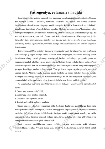 yatrogeniya, evtanaziya haqida — DOC
