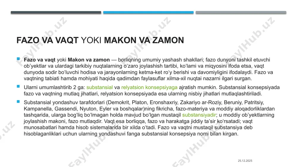 i eslab qolish qobiliyati 13. harakatni idrok qilishga qaysi neyrotransmitter katta ta’sir ko‘rsatadi? a) serotonin b) gaba c) oksitotsin d) dopamin 14. fazoni idrok qilish qanday hodisaga bog‘liq? a) xotira jarayonlariga b) harakat koordinatsiyasiga c) ko‘z-motor aloqaga d) yuqoridagilarning barchasiga 15. qaysi faktor vaqtni idrok qilishni sekinlashtiradi? a) qiziqarli mashg‘ulotlar b) tezkor muhit o‘zgarishi c) yomon kayfiyat va zerikish d) yaxshi xotira 26.03.2025 16. "vestibulyar tizim" qanday vazifani bajaradi? a) ko‘rishni yaxshilash b) ovozni idrok qilish c) vaqtni idrok qilish d) tanani muvozanatda ushlash va fazoviy idrokni ta’minlash 17. kinetik illyuziya nima? a) harakat yo‘qligida ham harakatni idrok qilish b) rasmiy illyuziya turi c) iroda va hissiyotlar o‘zaro bog‘liq bo‘lishi d) xotira va vaqt idrokining buzilishi 18. vaqtni idrok qilish evolyutsion nuqtai nazardan nima uchun muhim? a) oziq-ovqatni saqlash uchun b) harakatni muvofiqlashtirish va hayotiy jarayonlarni optimallashtirish uchun c) ranglarni yaxshiroq idrok qilish uchun d) genetik mutatsiyalarni tezlashtirish uchun 26.03.2025 …