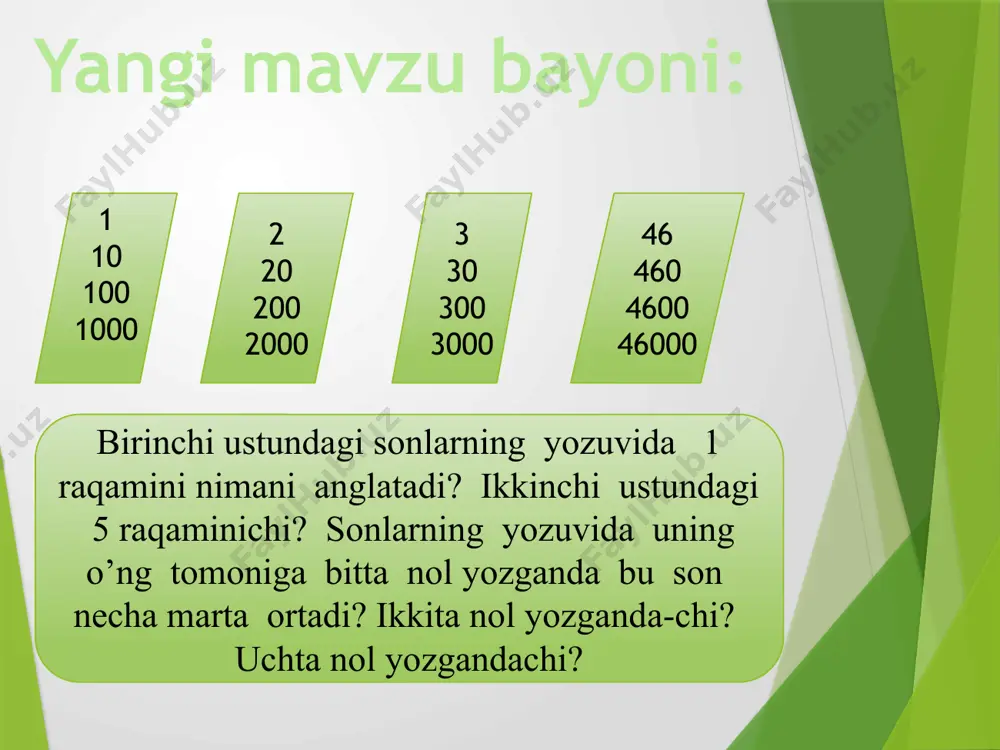 ko’pxonalisonlarni raqamlash. sonni 10, 100, 1000 marta orttirish - Page 4