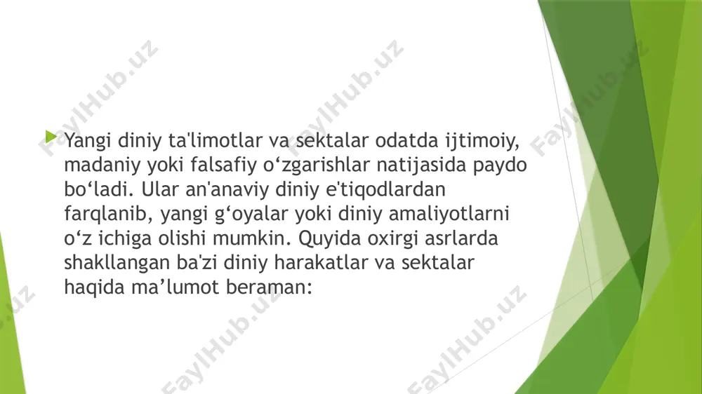 yangi diniy ta'limotlar va sektalar - Page 2