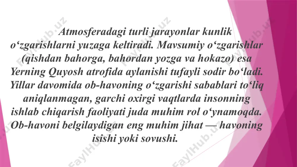 ob-havo elementlari, yong’inlar va temperaturaga oid tabiiy o’zgarishlar - Page 3