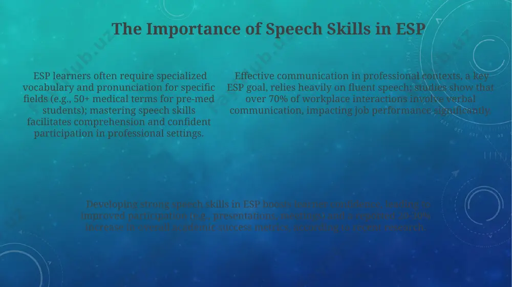 integrating speech skills in teaching english for specific purposes (esp) - Page 5