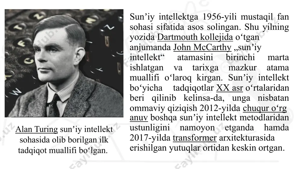 shlatiladi. u savollarga javob berish, matn yozish, kod yozishda yordam berish, ma’lumotlarni izohlash, matnlarni tarjima qilish kabi ko‘plab vazifalarni bajaradi. uni meta (facebook) kompaniyasi ilmiy tadqiqotlar va dasturchilar uchun ochiq qilib chiqargan. aslida bu chatgptga o‘xshash model, lekin uni istagan dasturchi o‘z kompyuterida ishlatishi va moslashtirishi mumkin. vazifasi: ollama platforma yoki dastur, u orqali siz llama va boshqa modellarni oson boshqarishingiz mumkin. u modelni o‘rnatish, ishga tushirish va ulardan foydalanishni soddalashtiradi. siz faqat terminalda: ollama run llama2 "salom, menga sun’iy intellekt haqida aytib bering." deb yozsak, ollama llama modelini ishga tushiradi va sizga javob beradi. llama va ollama (windows/linux) operatsion tizimga o‘rnatish: llama (large language model meta ai) meta kompaniyasi tomonidan ishlab chiqilgan ochiq manbali yirik til modeli. u turli o‘lchamlarda (7b, 13b, 70b va h.k.) mavjud bo‘lib, ilmiy izlanishlar va amaliy loyihalarda foydalaniladi. ollama bu lokal sharoitda (o‘z kompyuteringizda) llama va boshqa llm (large language model)larni ishlatish uchun qulay …