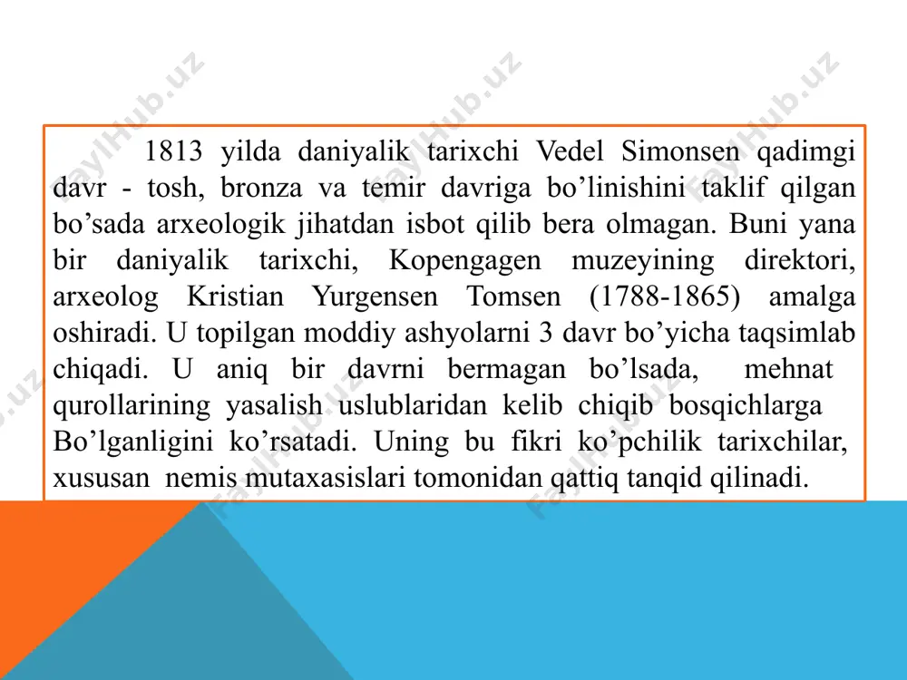 африкада сангой маданиятларига ўз ўрнини бўшатиб берган. европа – 1, 2 млн. – 600 минг йил олдинги даврларни қамраб олади. аббевиль маданияти – 1, 5 млн. – 600 минг йил олдин бошланган бундан ташқари илк палеолит 1 млн. – 150 минг йил илгари хронологик даврлар билан ҳам белгиланган. o’zbekistonda janubiy farg’onadagi selung’ur va toshkent viloyatidagi boltag’or makonlarida ham ashel davri tosh qurollari topilgan. selung’ur g’ori madaniy qatlamlaridan eng qadimgi odam - arxantrop tish parchalari topilgan. fanga selung’ur g’ori 1958 yildan ma`lum. dastlab g’or-makon akademik a.p. okladnikov tomonidan o’rganilgan va u so’nggi poleolit davriga oid degan fikr bildirilgan. 1980 yilda akademik o’.i. islomov g’orda qayta qazish ishlarini o’tkazib, ko’plab tosh qurollar, hayvon suyaklari qoldiqlarini topadi. o’.ismoilov g’orni ashel davriga mansubligini ilmiy asosda isbotlaydi. ўрта палеолит археологик маданиятларни илк мустье (рисс-вюрм) ва сўнгги мустье (вюрм 1, вюрм 2)га ажратишади. бу асосан 75/70-40/35 минг йил илгари. неандерталь одами ғарбий германиянинг дюссельдорф ва эркрат …