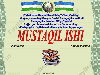 abu ali ibn sinoning pedagogik qarashlari mavzusida o’qitishda manbaalardan foydalanish va prinsplari — PPT