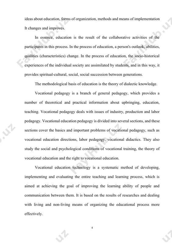 cs is a theory of teaching. didactics develops the forms, methods, principles, content, tasks and goals of the learning process. methodology is a branch of science that incorporates the methods and tools of teaching, laws, rules, forms of organization, implementation and monitoring of results of pedagogy. the teaching area of each academic subject is built on the basis of the methodology of teaching tasks, content, methods and organizational form. teaching methodology is a system of various methods, a set of methods used during theoretical lessons and practical training to achieve a set goal through the use of educational and didactic materials. vocational education methodology is an important branch of pedagogy about the laws, rules, forms, methods and means, and content of formation of knowledge, practical methods of action necessary for activity in a certain area of social life. the term "method" (from the greek "methodas" means research or way of …